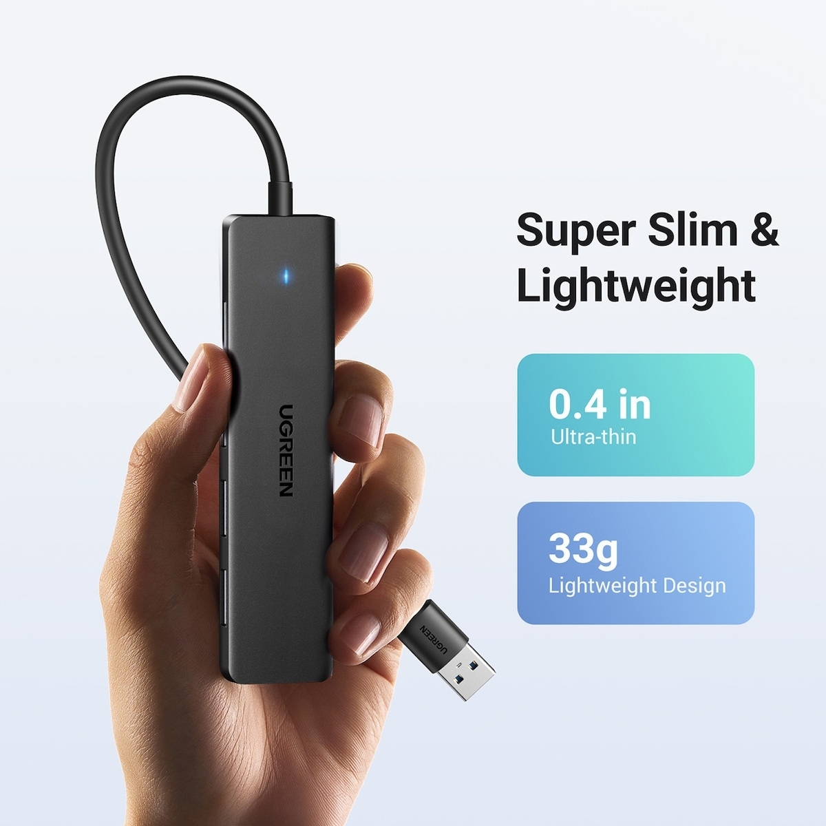 Ugreen USB 3.0 Hub 4 Θυρών με σύνδεση USB-A CM219 - Image 2