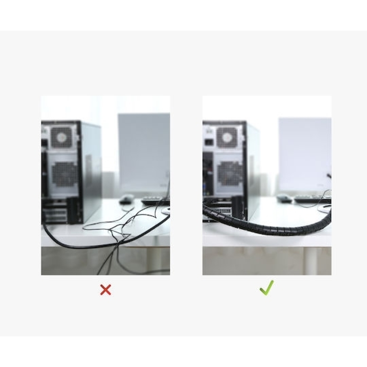 Ugreen Σπιράλ Καλωδίων 25mm 3m Μαύρο LP121 - Image 2