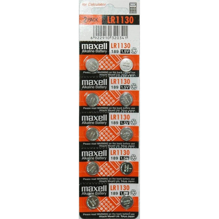Maxell Αλκαλικές Μπαταρίες Ρολογιών LR1130/AG10 LR54 1.5V Blister 10τμχ