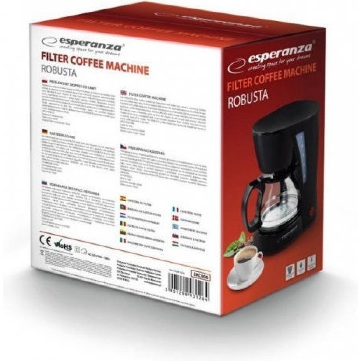 Esperanza Καφετιέρα Φίλτρου Robusta 0,6lt EKC006 - Image 2
