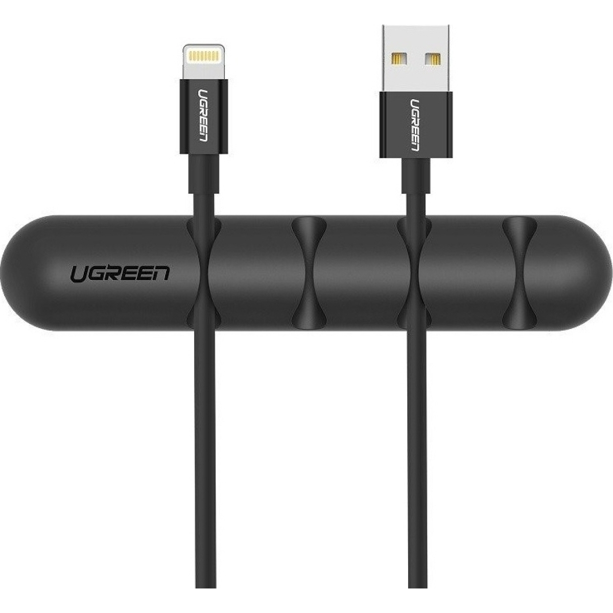 Ugreen Cable Organizer - Αυτοκόλλητο Κλιπ Οργάνωσης Καλωδίων 4 Θέσεων - 2 Τεμάχια - Black (30762) - Image 2
