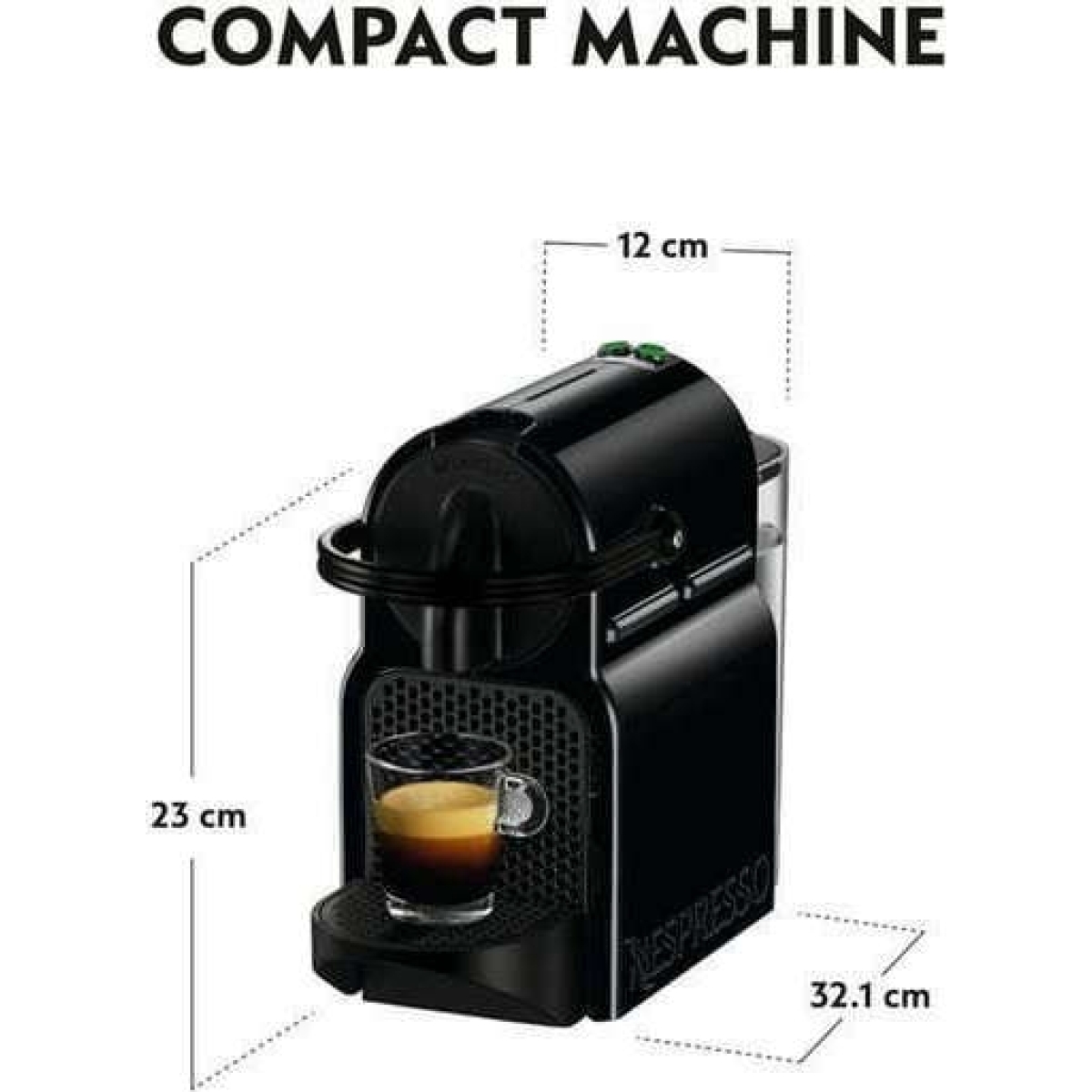 Delonghi Inissia Καφετιέρα για Κάψουλες Nespresso Πίεσης 19bar Black EN80B - Image 2