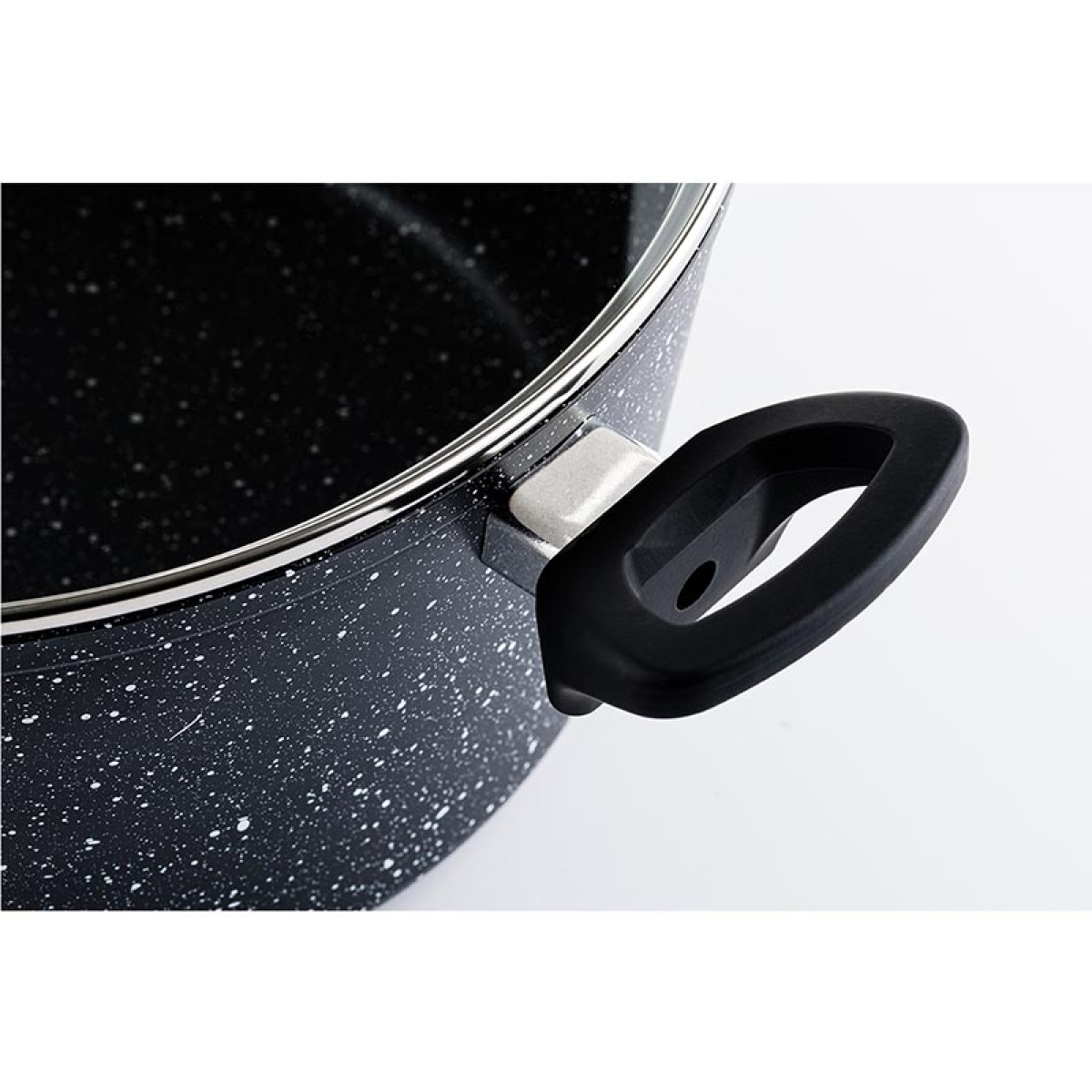 WESTINGHOUSE Black Marble Χύτρα 24cm 4.3L – Αντικολλητική με Γυάλινο Καπάκι - Image 3