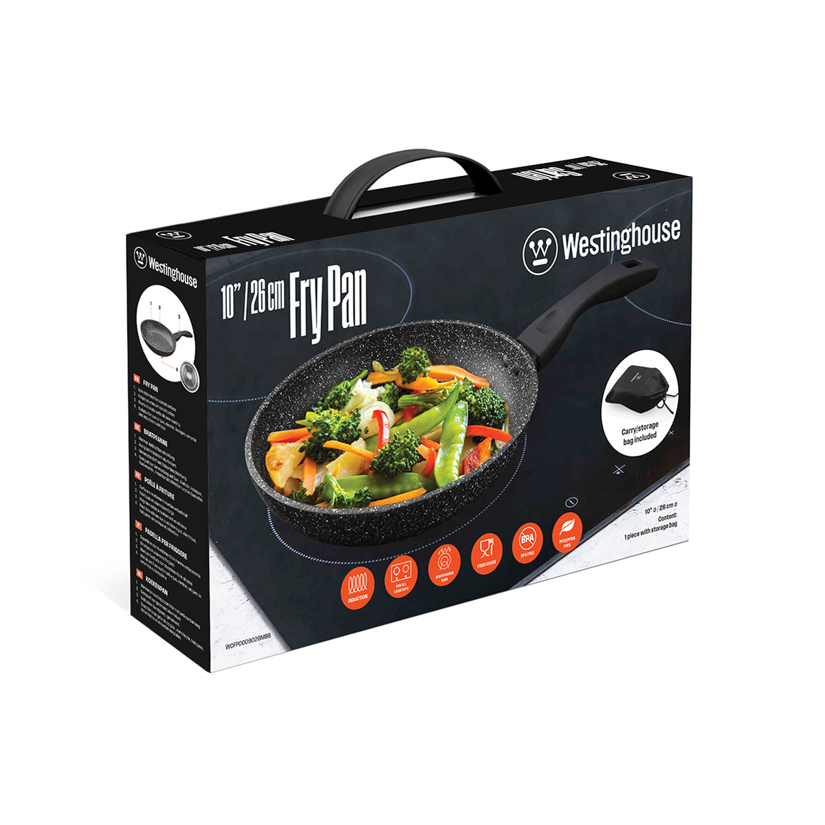 Westinghouse WCFP0009026MBB Τηγάνι 26cm Μαύρο Μάρμαρο - Image 2