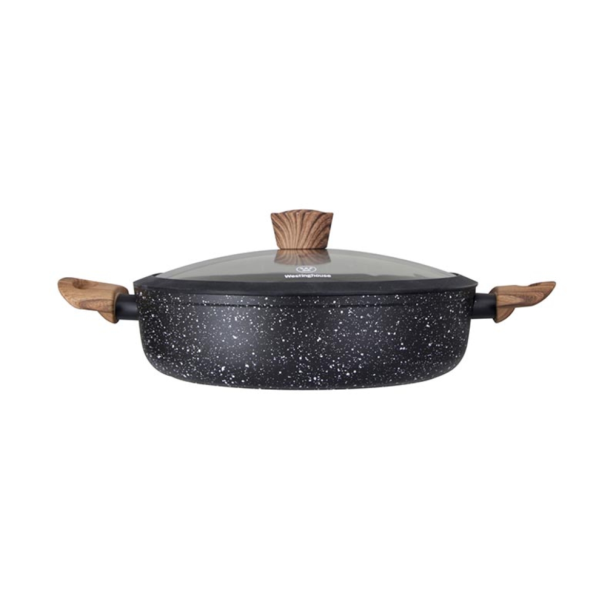 WESTINGHOUSE WCCC0085L32MBB Ρηχή Κατσαρόλα 32cm 5.2L Μαρμάρου με Γυάλινο Καπάκι - Image 2