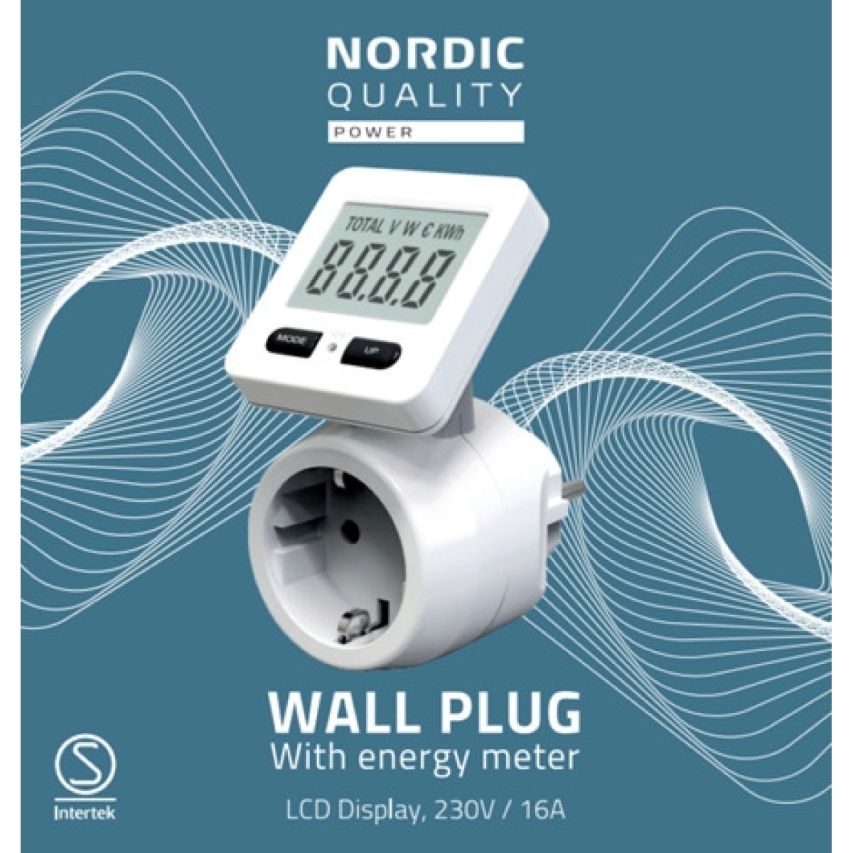 Nordic Quality Μετρητής Κατανάλωσης Ρεύματος για Μέγιστο έως 230V/16A Λευκός 2390041 - Image 3