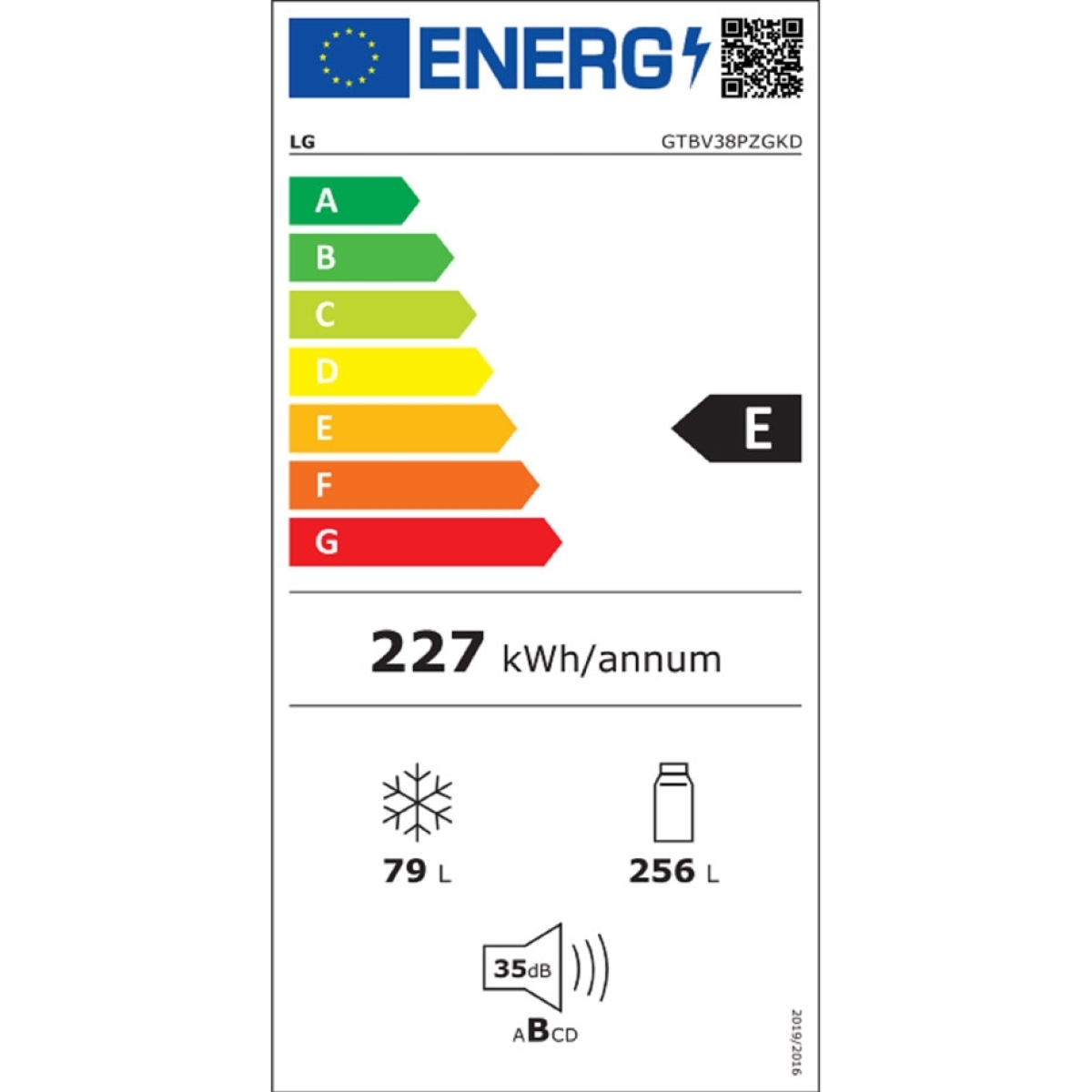 LG Ψυγείο Δίπορτο 335lt Total NoFrost Υ172xΠ60xΒ71εκ. Inox GTBV38PZGKD - Image 2