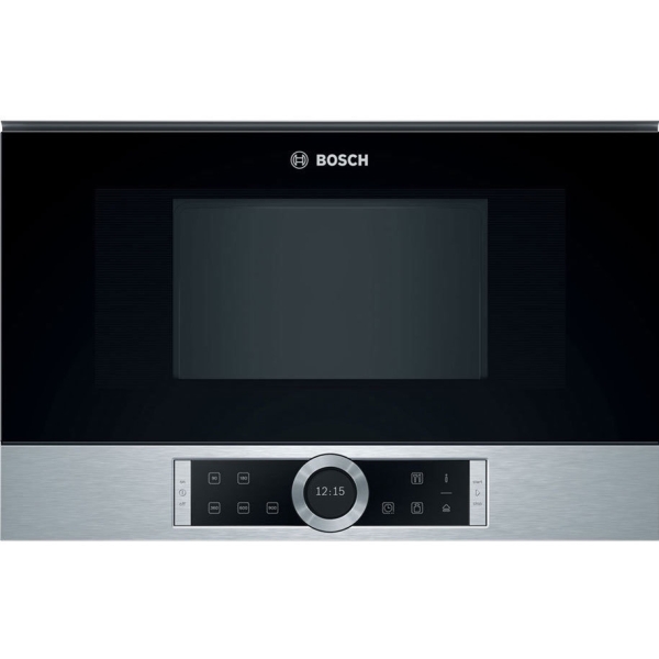Bosch Εντοιχιζόμενος Φούρνος Μικροκυμάτων 21lt Inox BFL634GS1