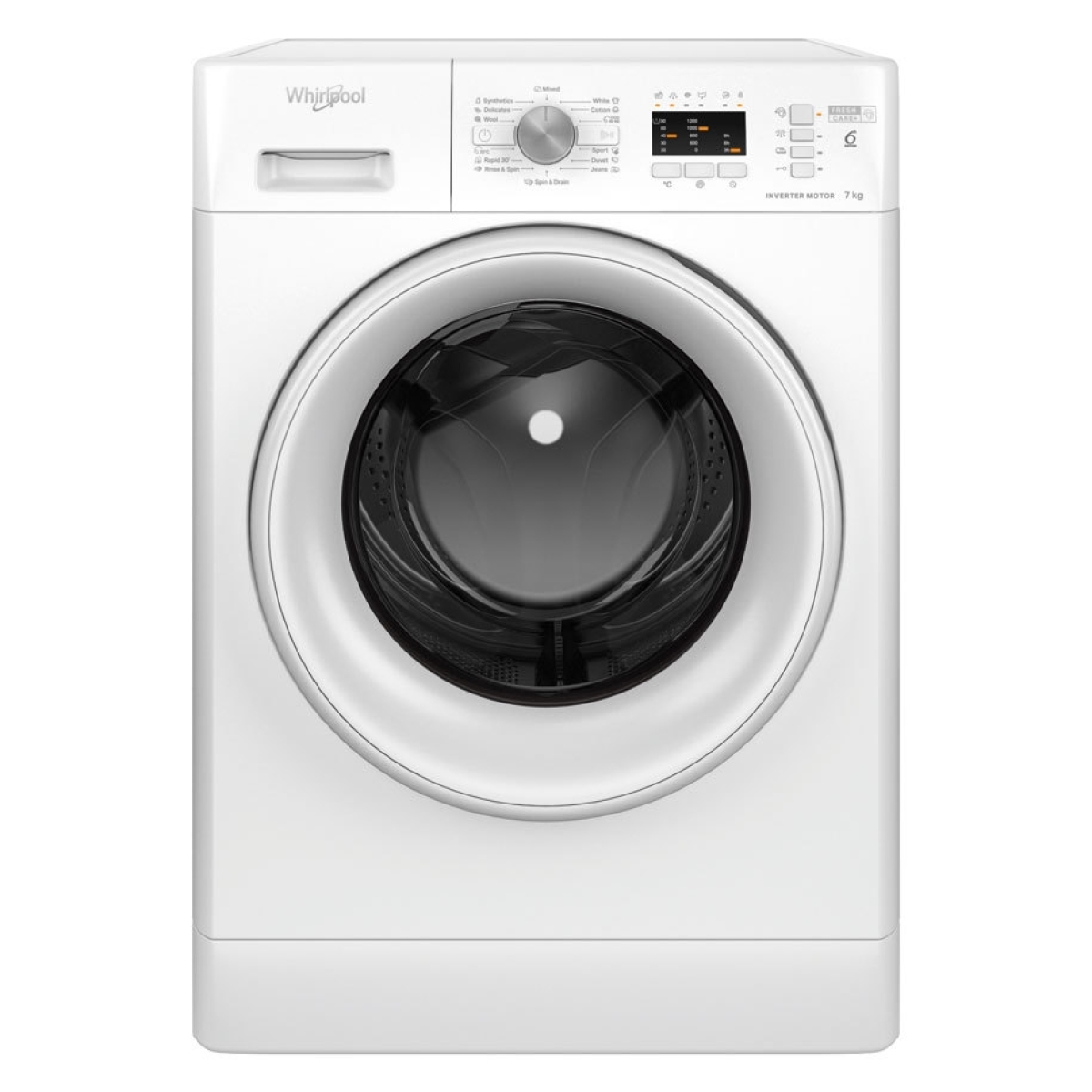 Whirlpool Πλυντήριο Ρούχων 7kg 1200 Στροφών FFL 7259 W EE - Image 3