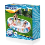 Bestway Elliptic 54066 Παιδική Πισίνα Φουσκωτή 229x152x51εκ. - Image 2