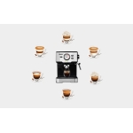 HiBrew Μηχανή Espresso Ημιαυτόματη για Αλεσμένο Καφέ 1050W 20 bar Ασημί H5 - Image 3