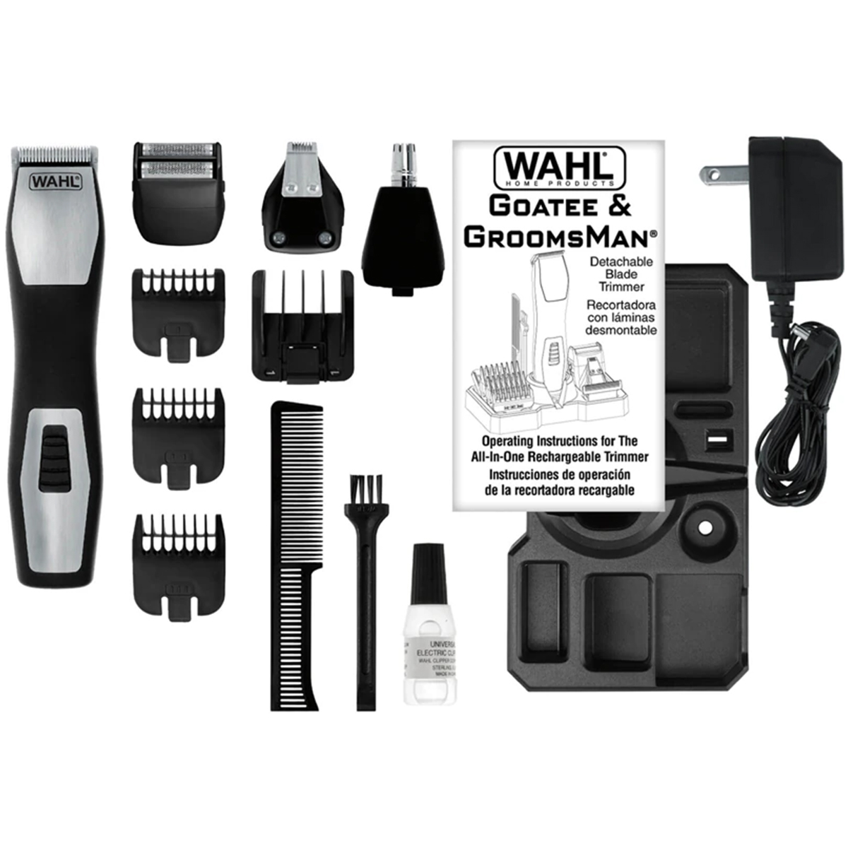 WAHL Groomsman Pro Deluxe Τρίμερ Επαναφορτιζόμενο 4 σε 1 Μαύρο - Image 3
