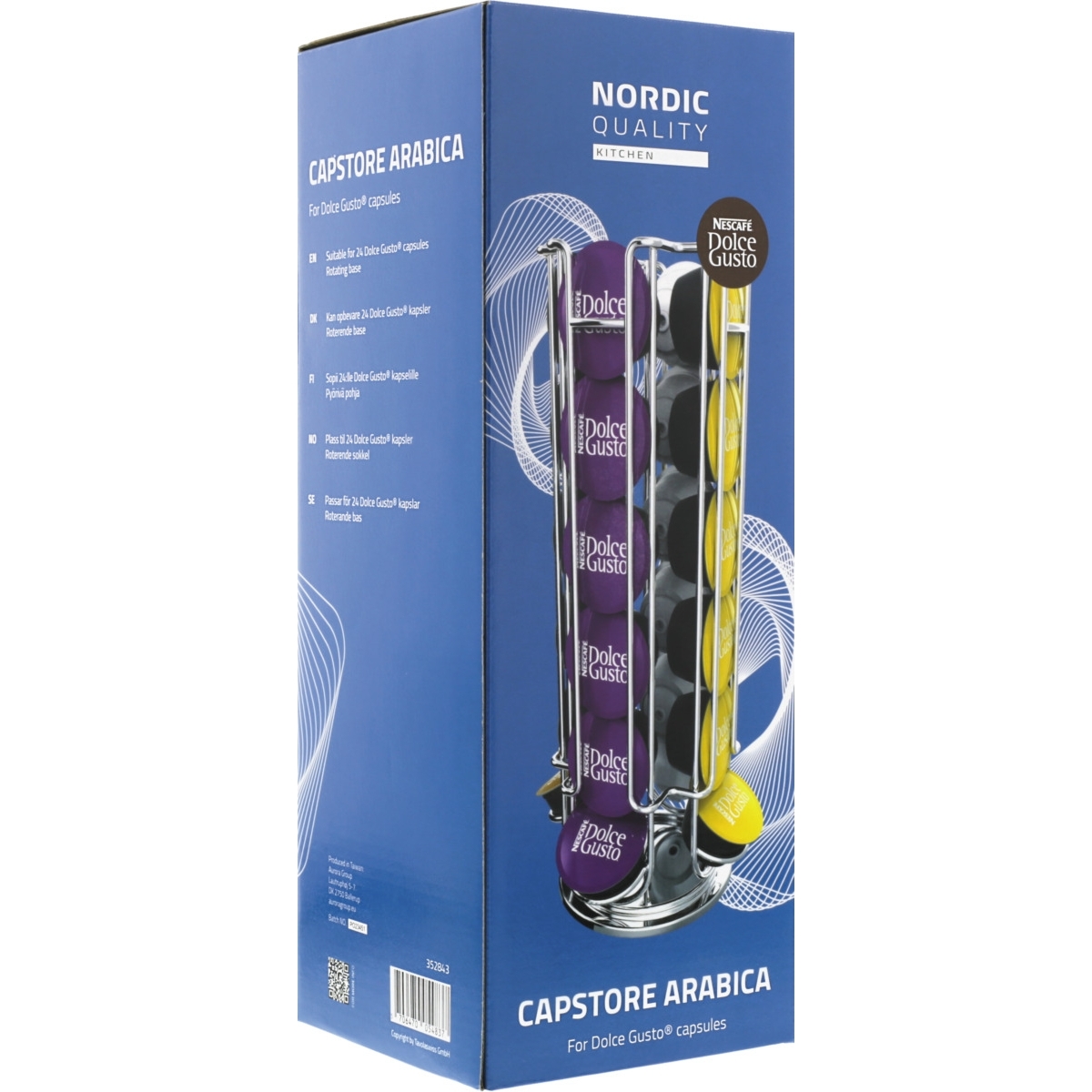 Nordic Quality Μεταλλικό Stand Περιστρεφόμενο για 24 Κάψουλες Dolce Gusto CapStore Arabica 352843 - Image 4