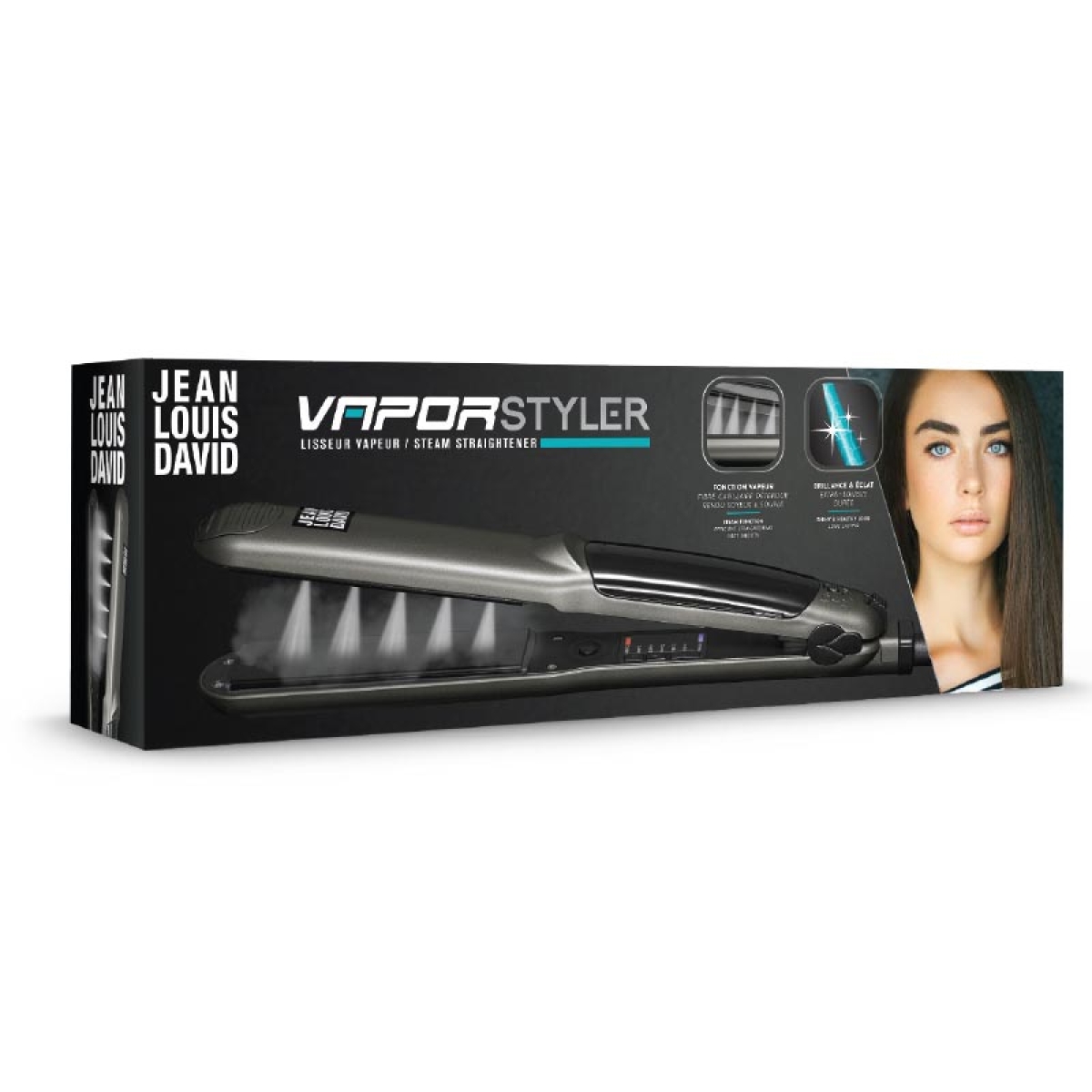 J.L.DAVID Vapor Styler Πρέσα Μαλλιών Ατμού 235°C με Κεραμικές Πλάκες - Image 2