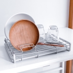 Moonstone Στεγνωτήρας Νεροχύτη από Διατομίτη ILUKA 8x30x39.5cm Γκρι/Ασημί MOO-EGOUT-ILUKA-SIL - Image 4