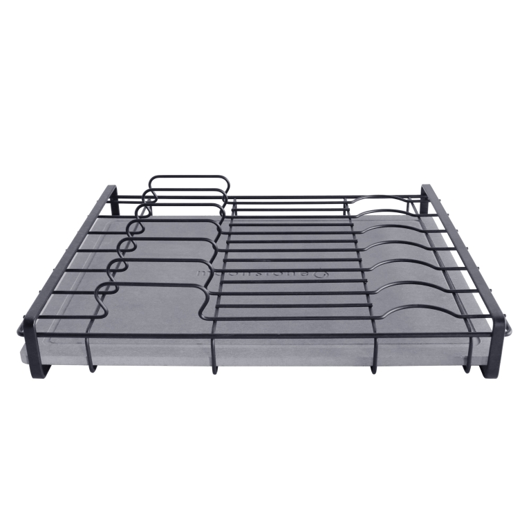 Moonstone Στεγνωτήρας Νεροχύτη από Διατομίτη ILUKA 8x30x39.5cm Σκούρο Γκρι/Μαύρο MOO-EGOUT-ILUKA-BK