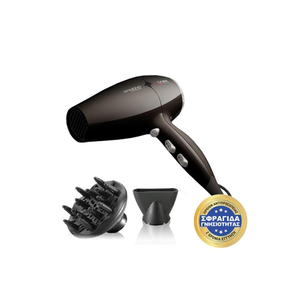 GA.MA Diamond Ceramic Σεσουάρ Μαλλιών 2300W Μαύρο