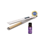 GAMA ELEGANCE ARGAN Ψηφιακή Πρέσα Μαλλιών Με Πλάκες Τουρμαλίνης 230˚C - Λευκό