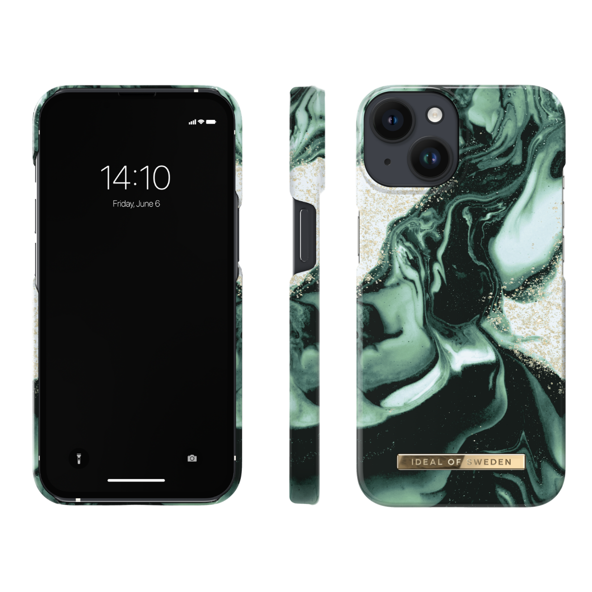 IDEAL OF SWEDEN Θήκη Fashion Case iPhone 13/14 Golden Olive Marble IDFCAW21-I2261-320 - Image 2