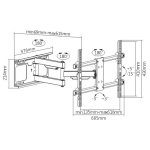 Brateck Επιτοίχια έως 70" και 60kg LPA49-463D - Image 2
