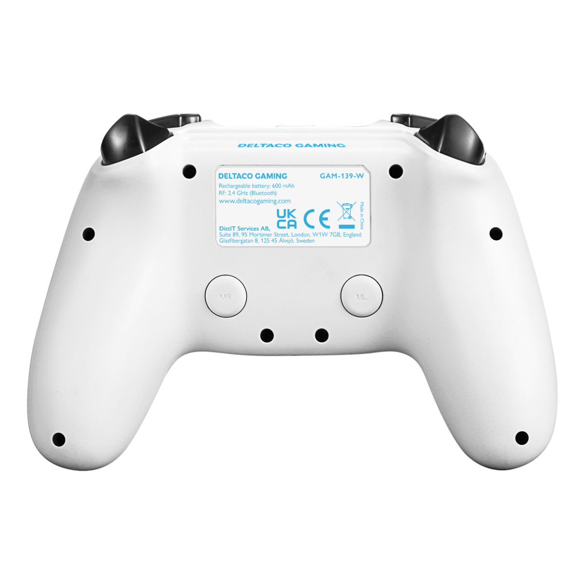 Deltaco Gaming Ασύρματο Χειριστήριο για PS4 Άσπρο GAM-139-W - Image 2