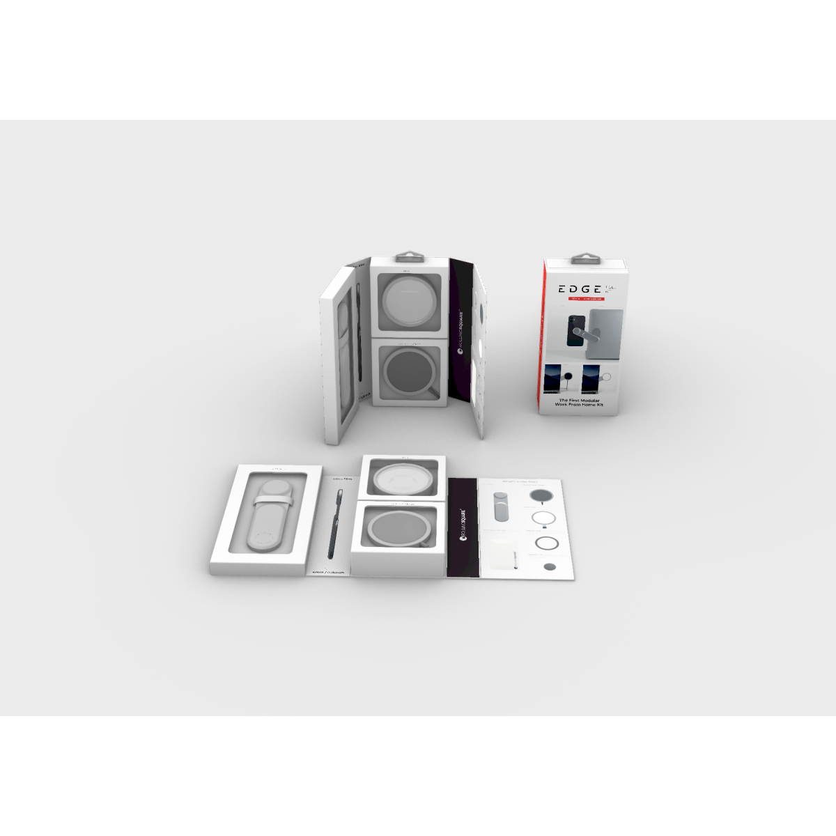 Rolling Square Edge Full Kit Σετ Στήριξης, Φόρτισης Κινητού και Edge Light Basalt Grey EKIT01R - Image 2