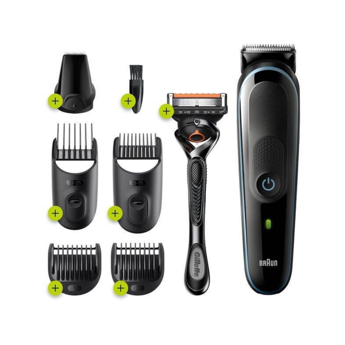 Braun Multi Grooming Kit 7 in 1 Σετ Επαναφορτιζόμενης Κουρευτικής Μηχανής Μπλε MGK5345 - Image 2