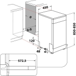 Whirlpool Ελεύθερο Πλυντήριο Πιάτων για 10 Σερβίτσια Π45xY85εκ. Inox WSFO 3O34 PF X - Image 4