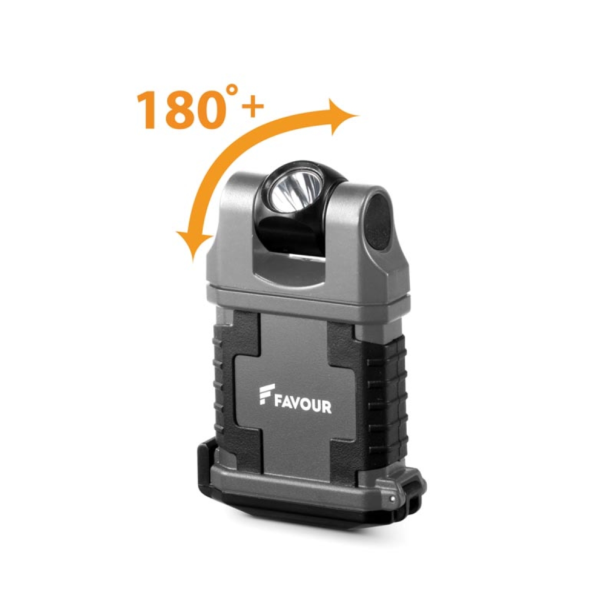 FAVOUR T2342 Φακός LED Μπαταρίας 160lm Αδιάβροχος IP64 με Μαγνητικό Κλιπ Γκρι - Image 3