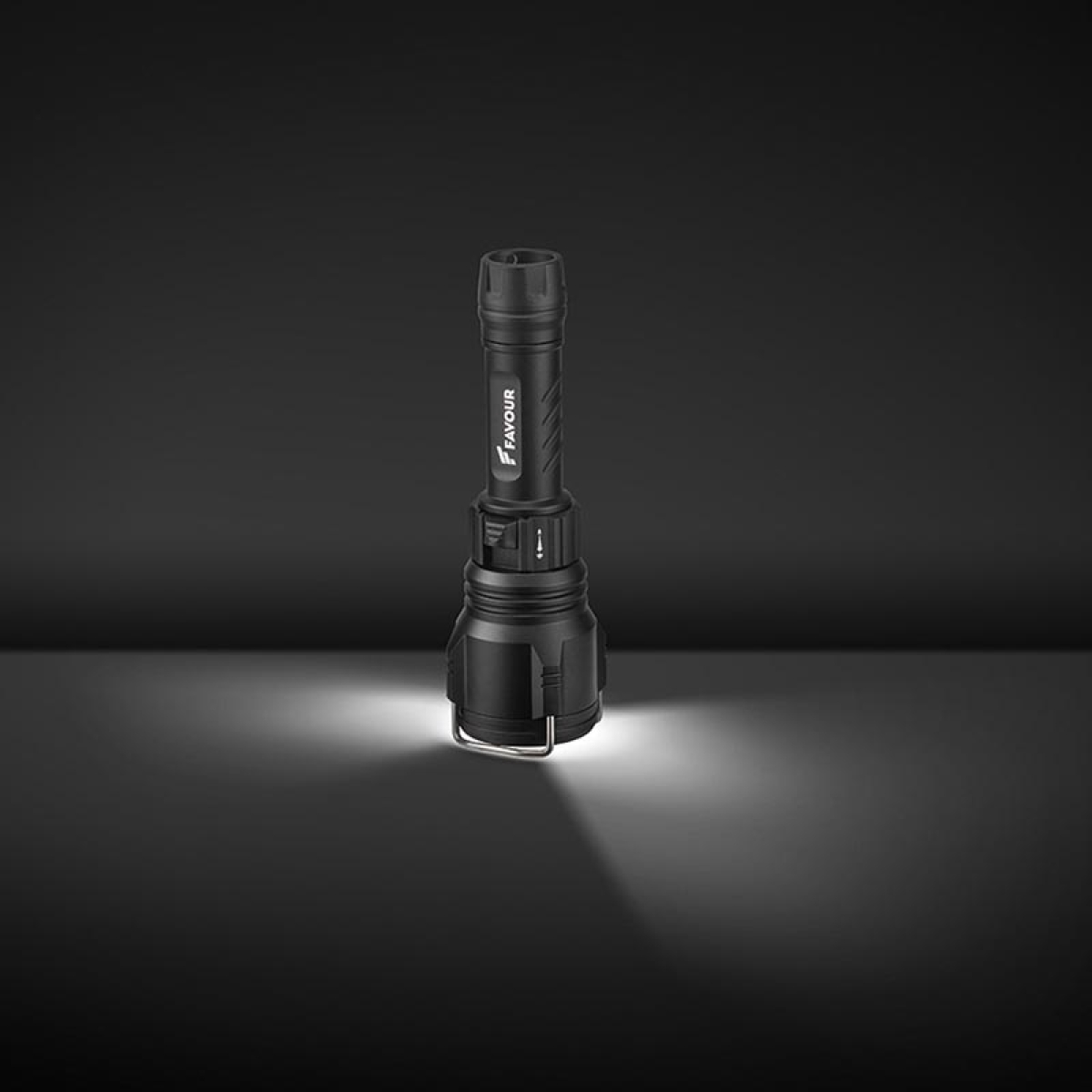 FAVOUR T1117 Καταδυτικός Φακός LED 1000lm Επαναφορτιζόμενος Μαύρος - Image 2