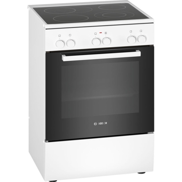 Bosch Κουζίνα 66lt με Κεραμικές Εστίες Π60εκ. Λευκή HKA090220