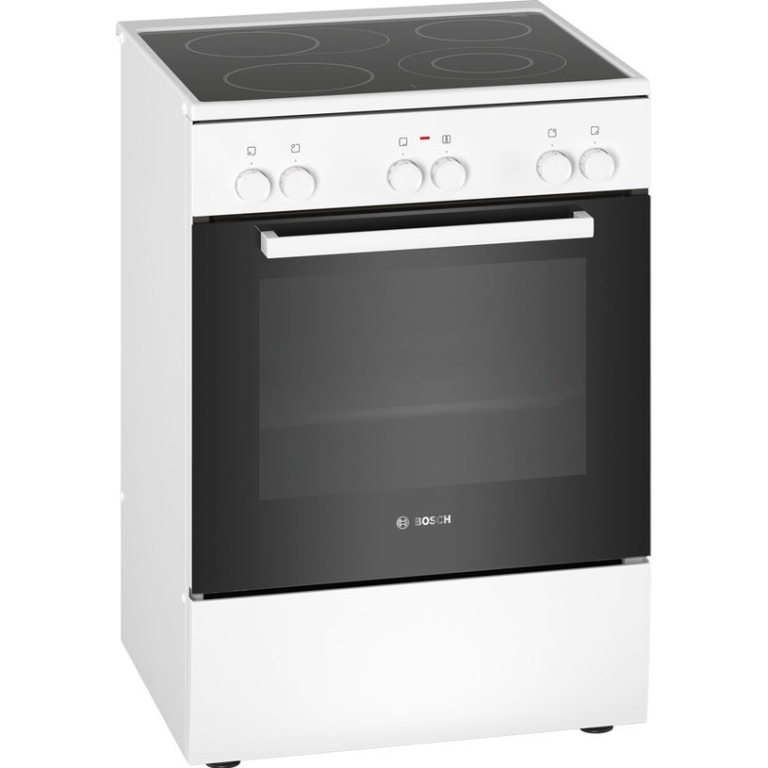 Bosch Κουζίνα 66lt με Κεραμικές Εστίες Π60εκ. Λευκή HKA090220