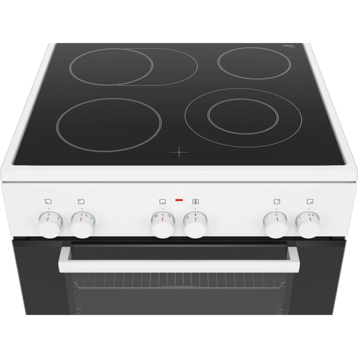 Bosch Κουζίνα 66lt με Κεραμικές Εστίες Π60εκ. Λευκή HKA090220 - Image 4