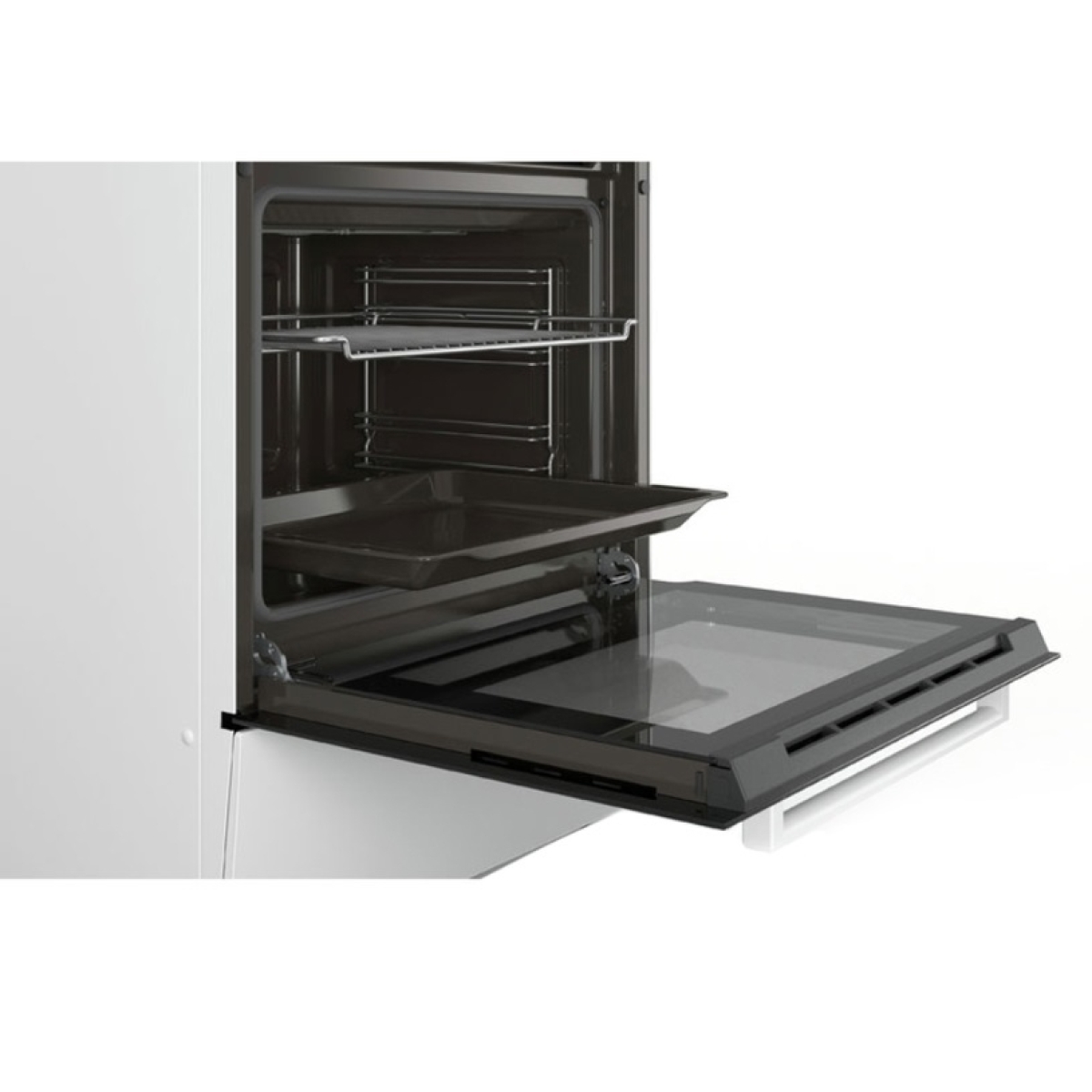 Bosch Κουζίνα 66lt με Κεραμικές Εστίες Π60εκ. Λευκή HKA090220 - Image 3