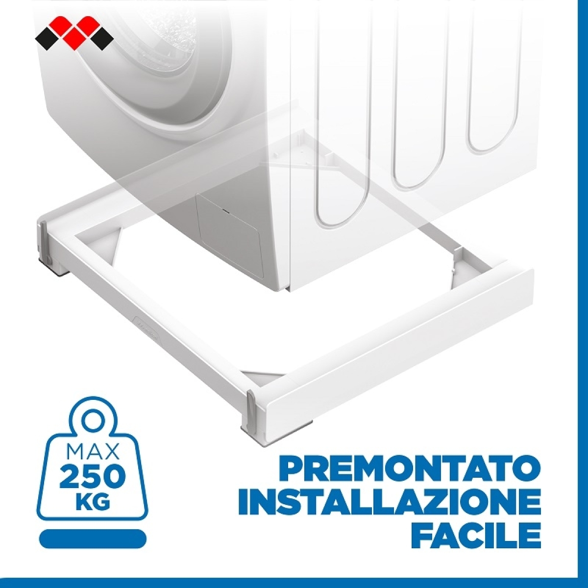 Meliconi BASE WASH EVO Βάση Πλυντηρίου/Στεγνωτηρίου με Ρόδες 656146 - Image 4