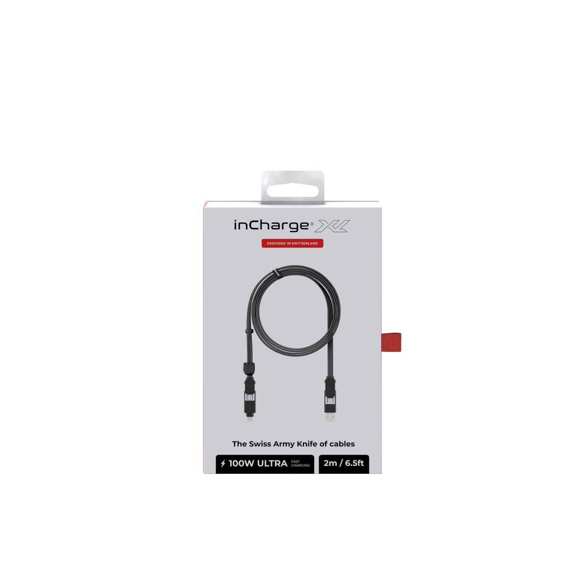 Rolling Square Καλώδιο Φόρτισης 6in1 inCharge XL USB-A Type C Micro USB Lightning 100W 2m Μαύρο XLM01R - Image 4