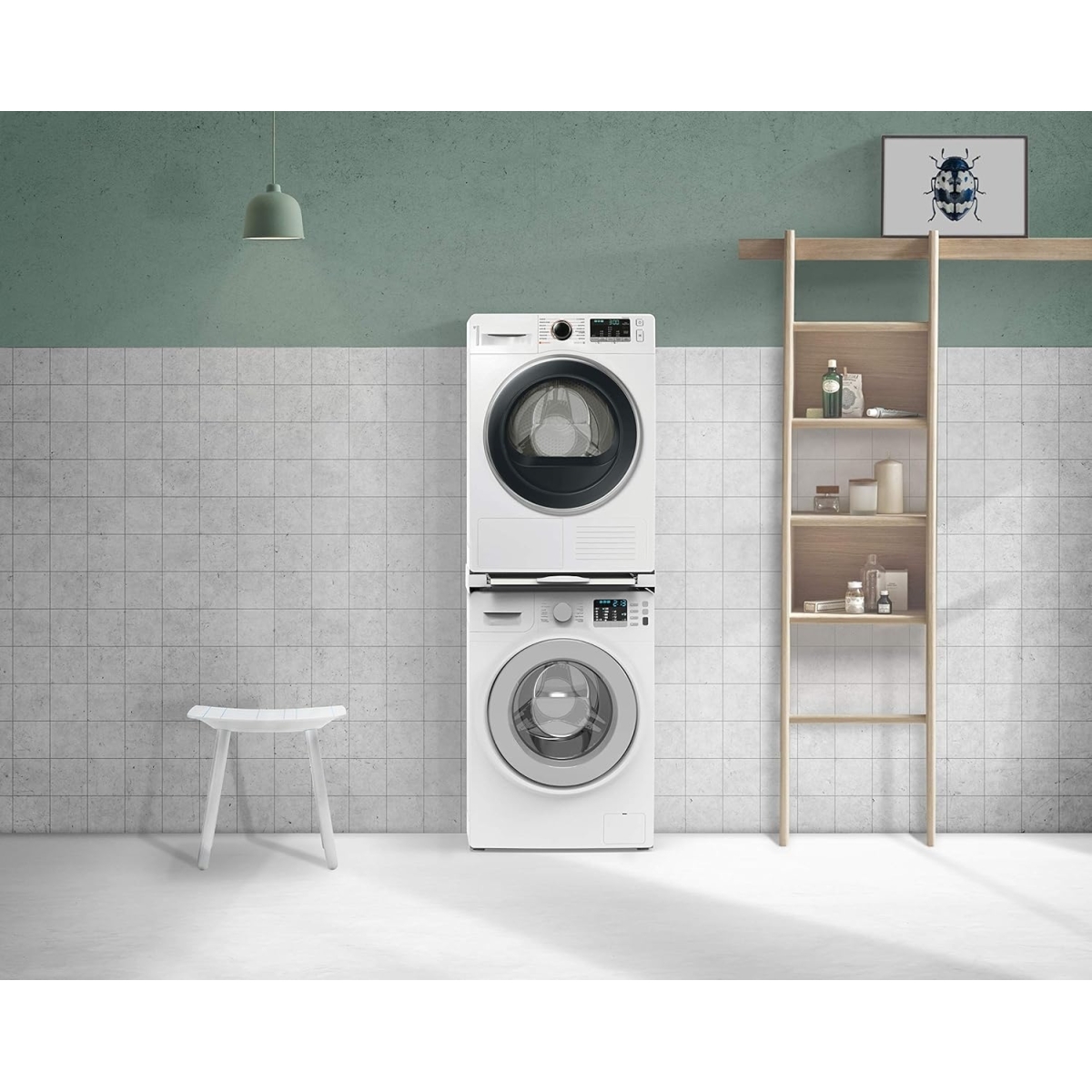 Meliconi TORRE PRO L60 Συνδετικό Πλυντηρίου/Στεγνωτηρίου 60x55εκ από Πλαστικό με Επεκτεινόμενο Ράφι 656114 - Image 3