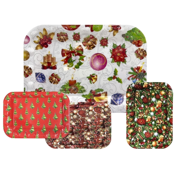 Δισκάκι Χριστουγέννων Ορθογώνιο 33x23,5cm Xmasfest 113699 - 1 τμχ