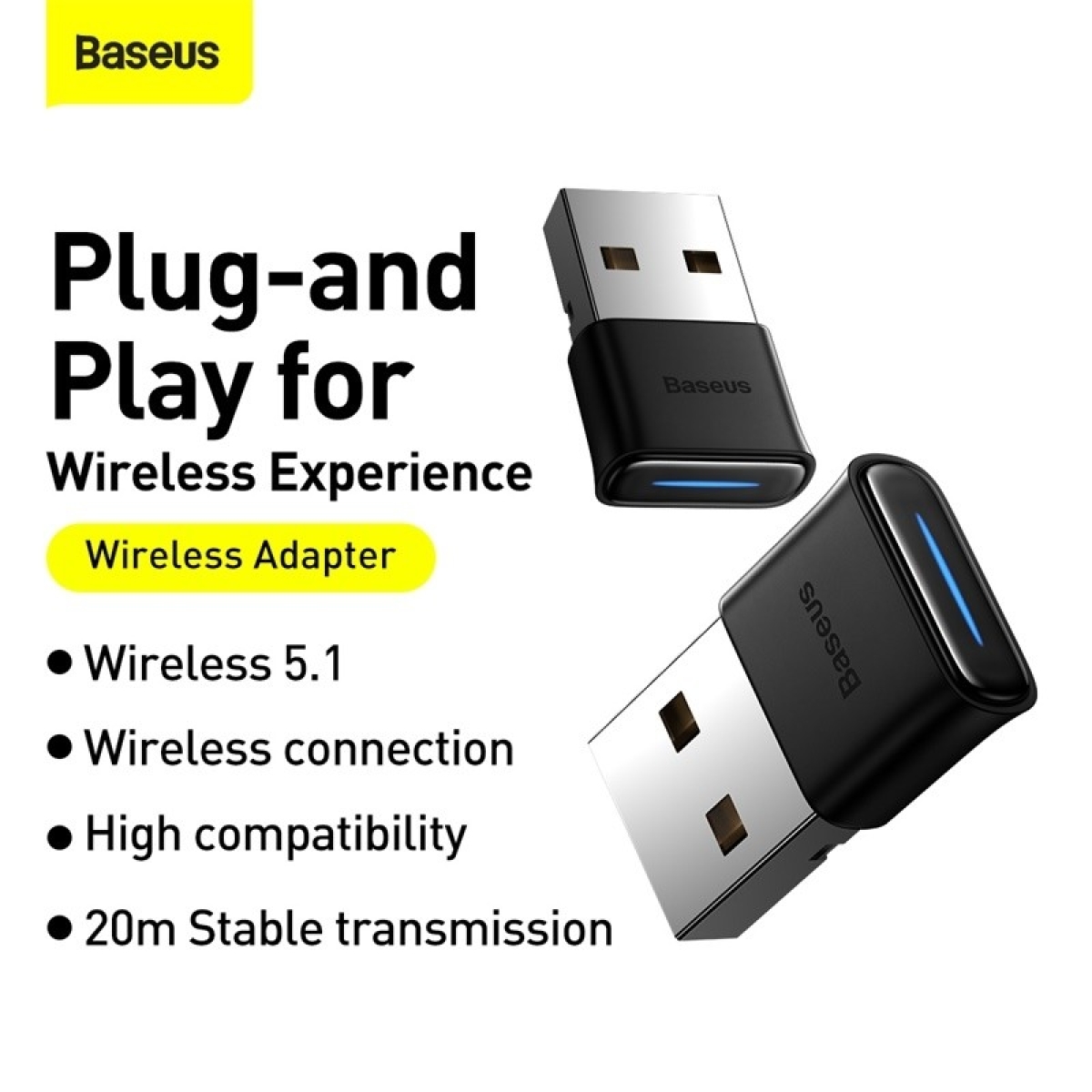Baseus BA04 USB-A Bluetooth 5.1 Adapter με Εμβέλεια 20m - Image 9