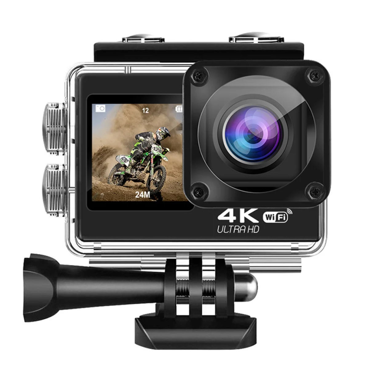 Action Κάμερα 4K Ultra HD Αδιάβροχη με Οθόνη 2" και Wi-Fi Q60AR