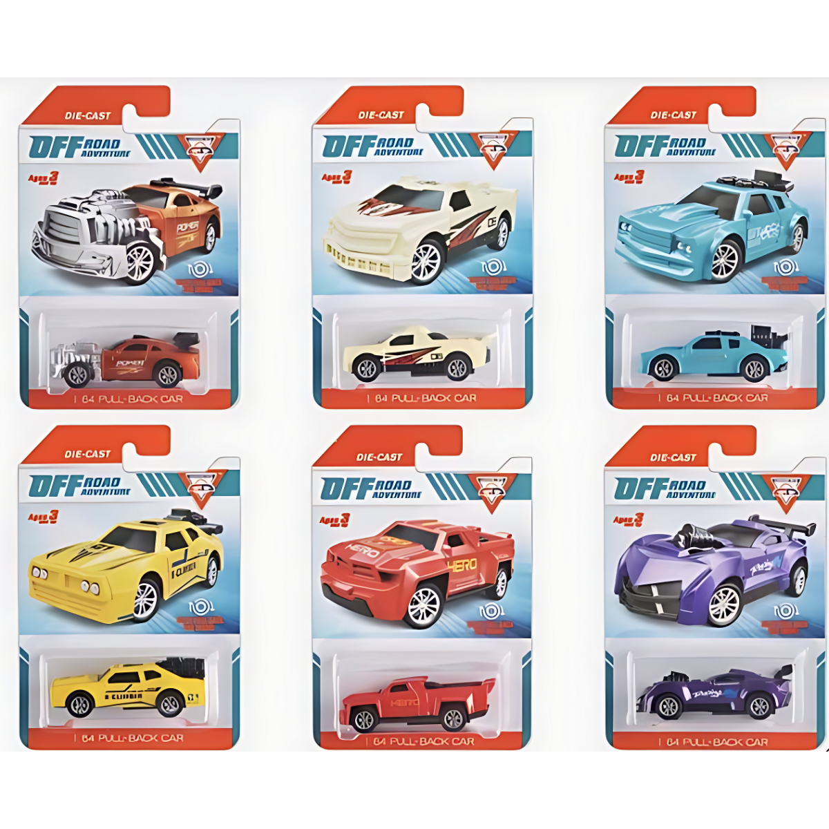 Αυτοκινητάκι Pull-Back Off Road Adventure 1:64 LD209