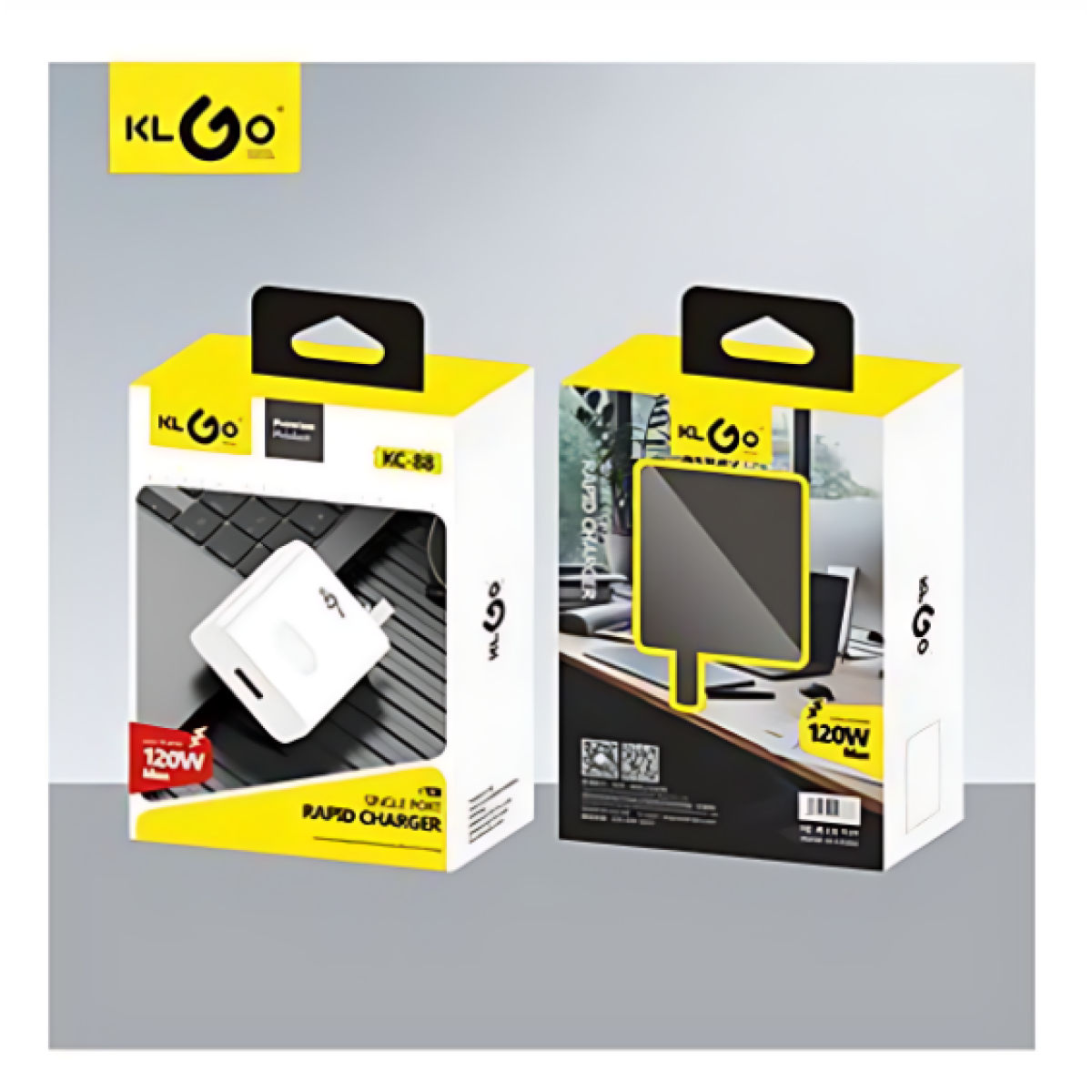 Αντάπτορας Ταχείας Φόρτισης USA 120W με Θύρα USB Klgo KC-88 Λευκό - Image 3