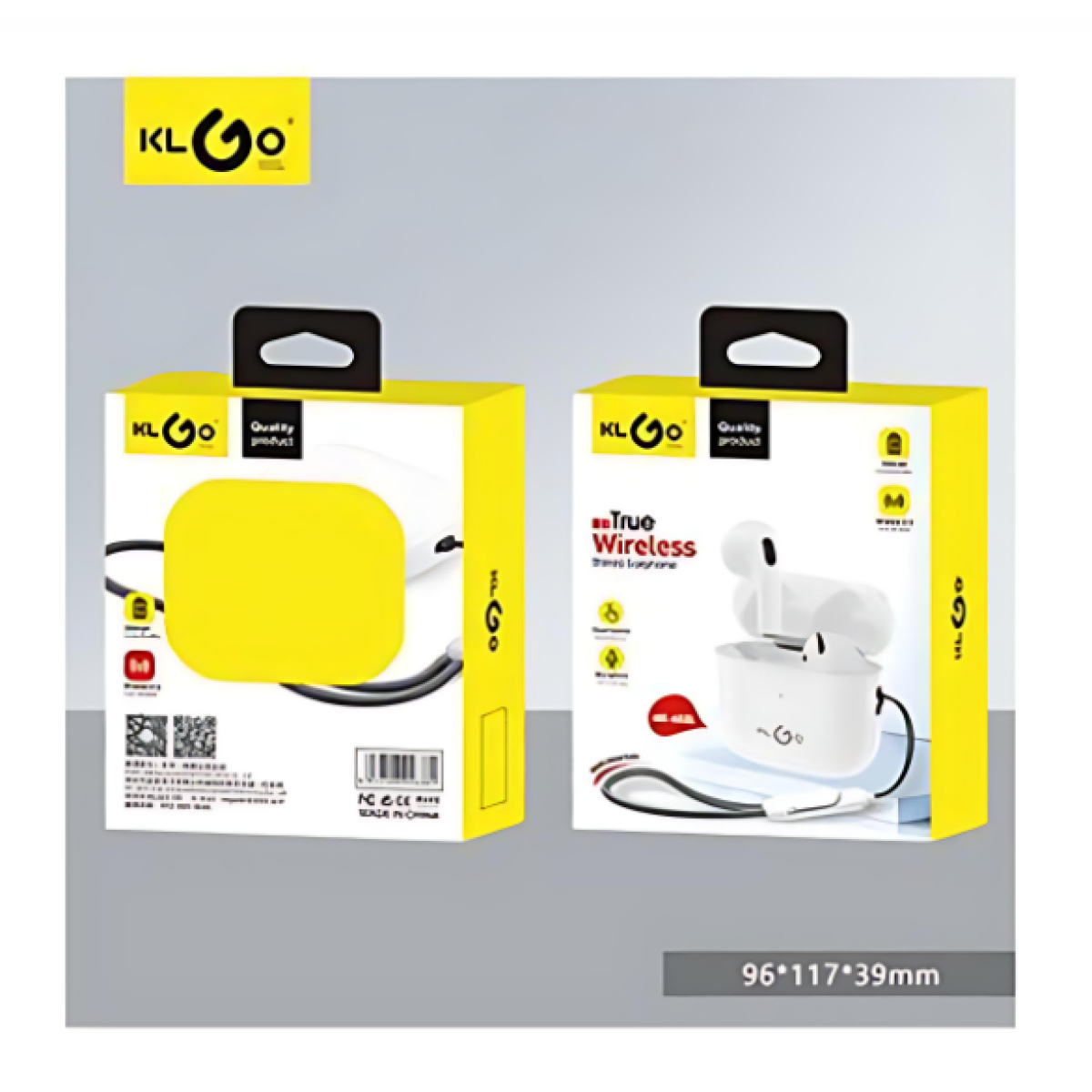 Ασύρματα Ακουστικά Με Θήκη Φόρτισης Bluetooth Klgo HK-48BL Λευκό - Image 2