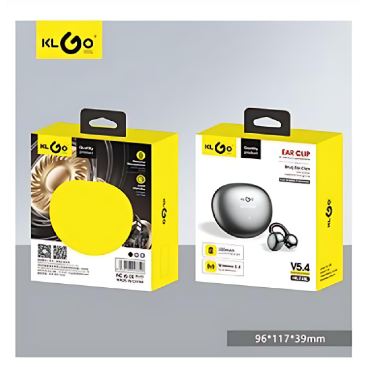 Ασύρματα Ακουστικά Με Θήκη Φόρτισης Bluetooth Klgo HK-74BL Γκρι - Image 2