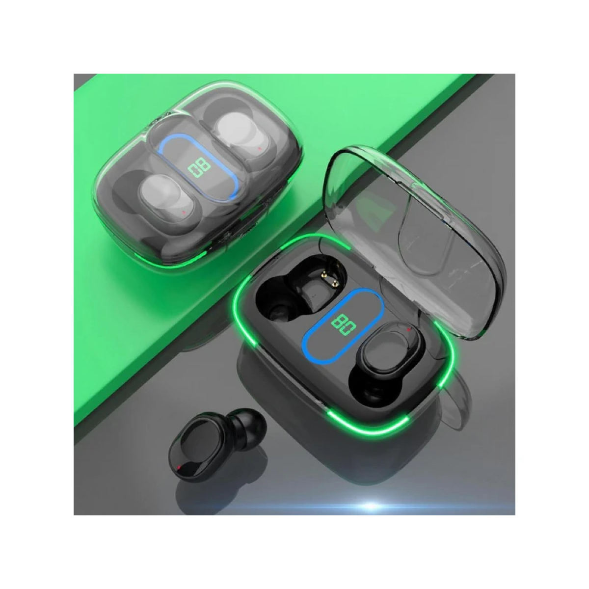 Ασύρματα Ακουστικά Με Θήκη Φόρτισης Bluetooth Klgo HK-90BL Μαύρο - Image 3