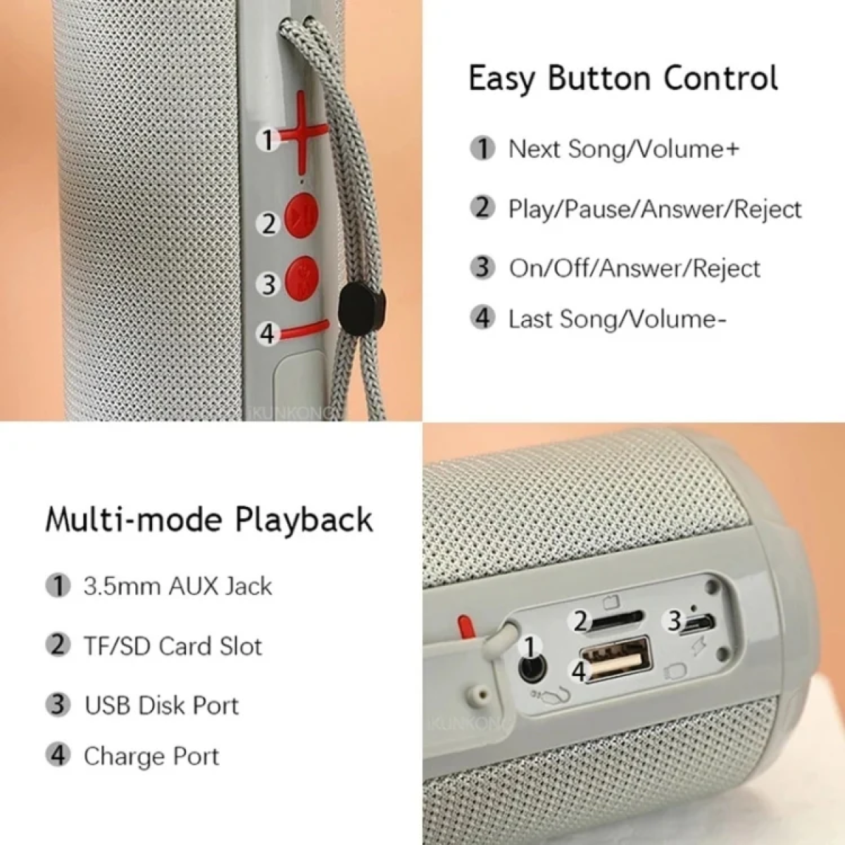 Ασύρματο Ηχείο Bluetooth Αδιάβροχο T&G TG-621 Πράσινο
