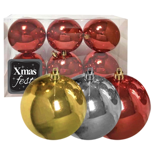 Μπάλα Γυαλιστερή 6τεμ ø8cm Xmasfest 1131712