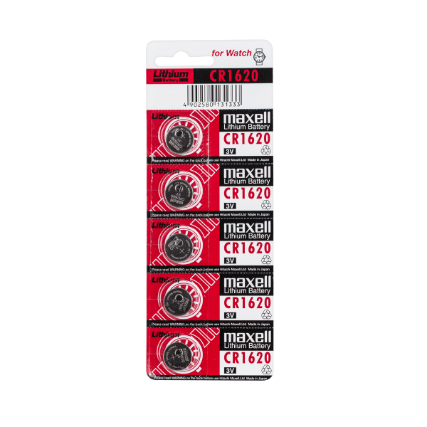 Maxell Μπαταρίες Λιθίου Ρολογιών CR1620 3V Blister 5τμχ BAT0281