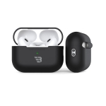 Baykron Θήκη Premium για Apple AirPods Pro 2nd gen Σιλικόνης με Δαχτυλίδι Καραμπινέρ Μαύρη BKR-P187-BLK - Image 3