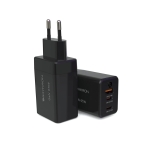 Baykron Φορτιστής Premium Wall Charger EU, USB-A, Type-C 65W GaN Μαύρος BA-WC-003 - Image 3